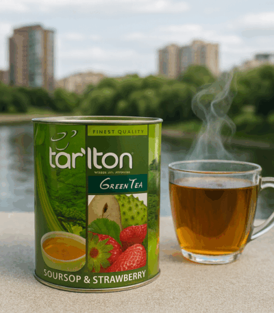 TARLTON ZAĻĀ TĒJA BERAMĀ AR SOURSOP UN ZEMEŅU AROMĀTU, 100G