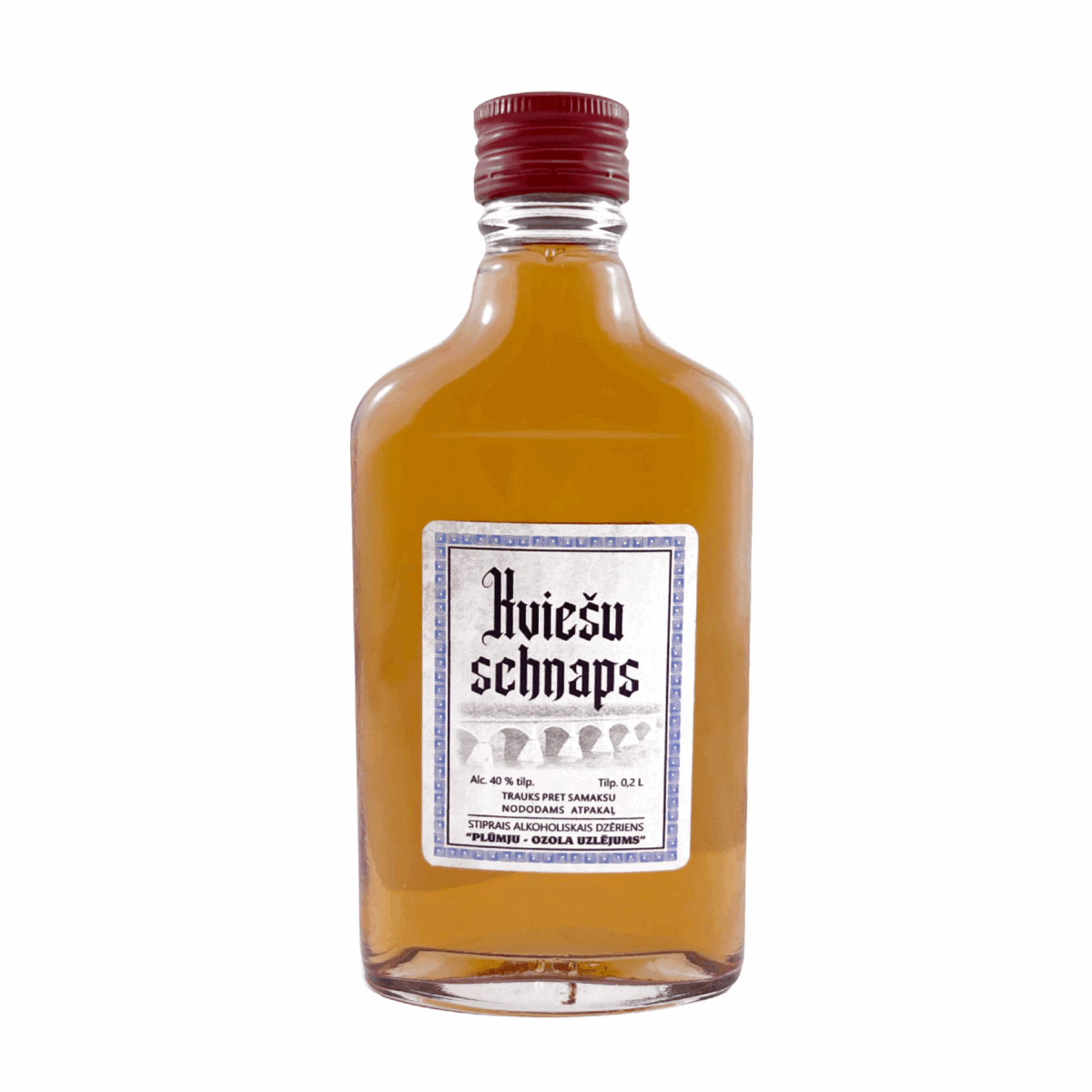 KVIEŠU SCHNAPS PLŪMJU-OZOLA UZLĒJUMS
