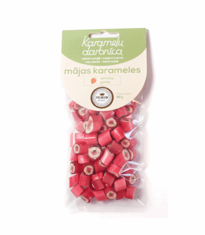 MĀJAS KARAMELES AR ZEMEŅU GARŠU, 90G