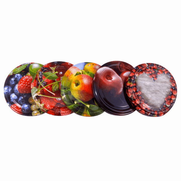 METĀLA VĀCIŅI BURKĀM, 82MM, AUGĻU UN OGU DIZAINS