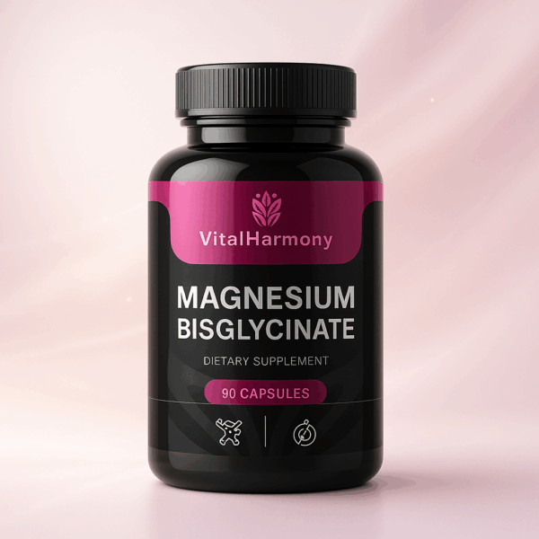MAGNIJA BISGLICINĀTS, VITALHARMONY, 90 KAPSULAS