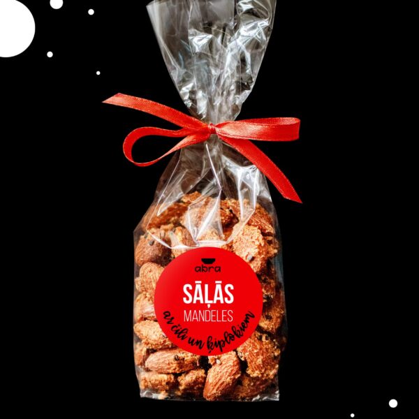 Sāļās mandeles ar čili un ķiplokiem, 90 g