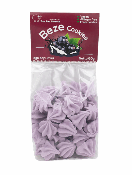 Upeņu bezē cepumiņi