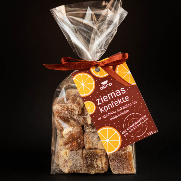 Ziemas konfekte ar piparkūkām un mandelēm, apelsīnu, 195g