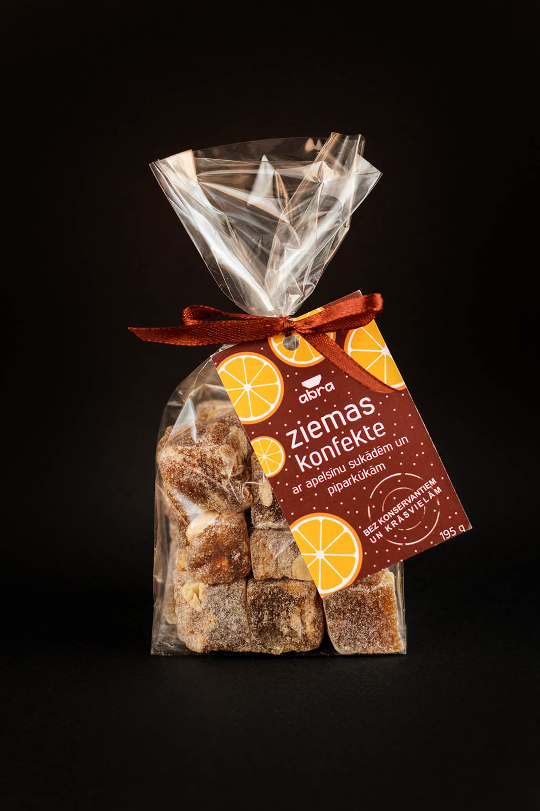 Ziemas-apelsiins Ziemas konfekte ar piparkūkām un mandelēm, apelsīnu, 195g - Image 1