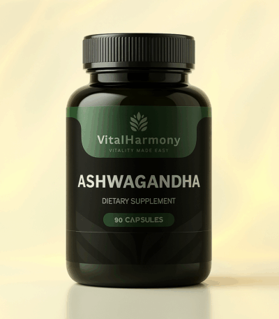 AŠVAGANDA KAPSULAS VITALHARMONY, 90 GAB.