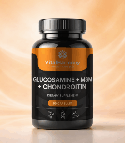 GLIKOZAMĪNS+MSM+HONDROITĪNS, 90KAPSULAS