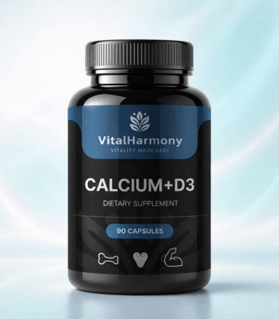 KALCIJS + D3 VITAMĪNS VITALHARMONY, 90 KAPSULAS