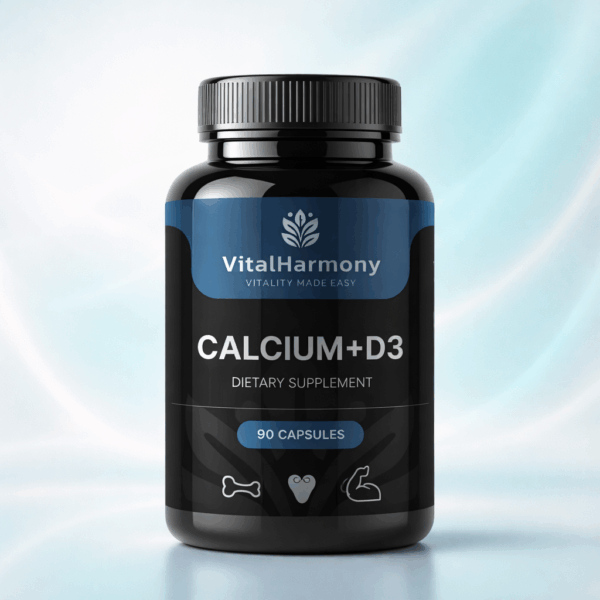 KALCIJS + D3 VITAMĪNS VITALHARMONY, 90 KAPSULAS