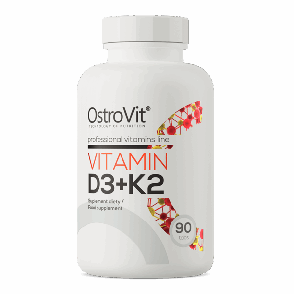 D3+K2 vitamīns OstroVit, 90 tabletes